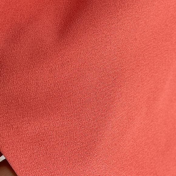 Y2K Laundry by Shelli Segal Dress Size 10 Coral Pink One Shoulder Side Zip STAIN - Picture 4 of 9